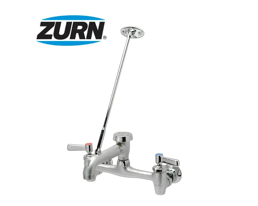 Copia de Copia de VAINSA_IMAGENES DE LA WEB - 2026-03-31T140432.110 GRIFERIA PARA LAVADERO A LA PARED DE 8" CON GANCHO PORTABALDE - ZURN - Imagen 1