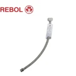 TUBO DE ABASTO LAVATORIO ACERO INOXIDABLE 1/2”X1/2”X45CM - TREBOL