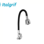 LLAVE PARA LAVADERO CON PICO FLEXIBLE NEGRO AL MUEBLE - ITALGRIF