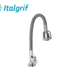 LLAVE PARA LAVADERO CON PICO FLEXIBLE GRIS AL MUEBLE - ITALGRIF
