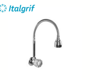 LLAVE PARA LAVADERO A LA PARED CON PICO FLEXIBLE - ITALGRIF