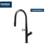 GRIFERÍA MEZCLADORA MONOCO LAVADERO NEGRONI SENSOR MATTE BLACK - VAINSA