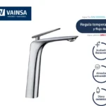 MEZCLADORA MONOCO ALTA LAVATORIO CRO COSMOPOLITAN - VAINSA