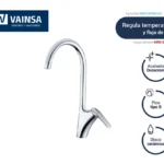 MEZCLADORA MONOCOMANDO PARA LAVADERO BELLINI CON ACABADO DURACROM - VAINSA