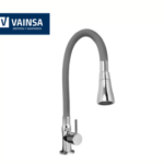 LLAVE DE LAVADERO AL MUEBLE C/PICO FLEXIBLE GRIS BALI - VAINSA