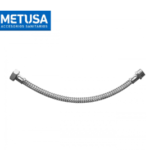 TUBO DE ABASTO ALUM. TRENZ. C/REF. NYLON 1/2 X 5/8 X40CM M-H - METUSA