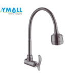 LLAVE DE LAVADERO A LA PARED CON PICO FLEXIBLE INOX