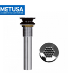 DESAGÜE SUMIDERO CROMADO 1 1/4" X 8" C/REBOSE - METUSA