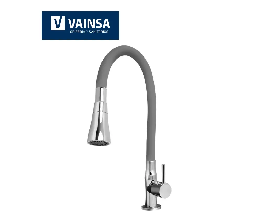 PLANTILLAS DE IMAGENES DE WEB - 2026-05-04T144115.458 LLAVE DE LAVADERO AL MUEBLE C/PICO FLEXIBLE GRIS BALI - VAINSA - Imagen 1