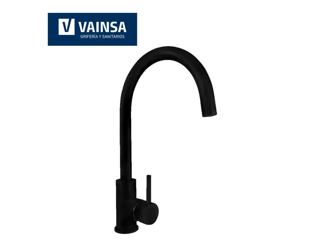 PLANTILLAS DE IMAGENES DE WEB - 2026-05-04T160018.186 MEZCLADORA MONOCOMANDO BLACK MATE DE LAVADERO AL MUEBLE - VAINSA - Imagen 1