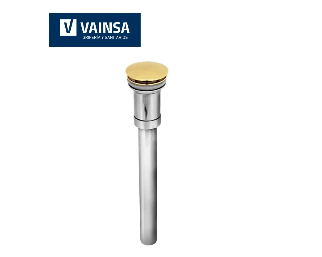 PLANTILLAS DE IMAGENES DE WEB - 2026-05-09T182137.589 DESAGÜE PARA LAVATORIO TIPO PUSH GOLD - VAINSA - Imagen 1