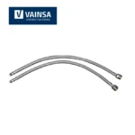 KIT TUBOS DE ABASTO ACERO INOXIDABLE 50CM CON ESPARRAGOS PARA LAVATORIO - VAINSA