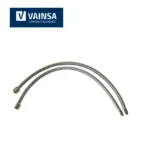 KIT TUBOS DE ABASTO ACERO INOXIDABLE 60CM CON ESPARRAGOS PARA LAVATORIO - VAINSA