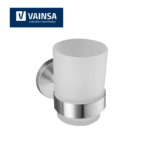 PORTA VASO CON VASO ACERO INOX - VAINSA