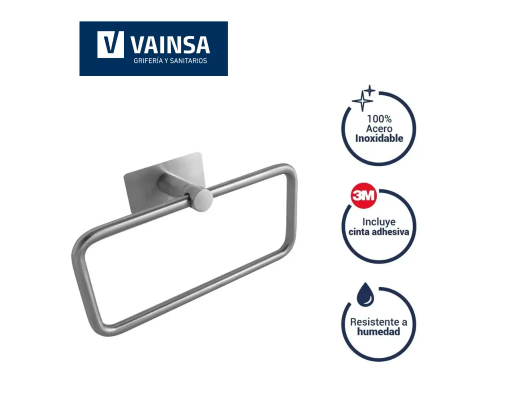 PLANTILLAS DE IMAGENES DE WEB - 2026-05-24T091845.806 TOALLERO DE ANILLO INOX BALI CON 3M - VAINSA - Imagen 1