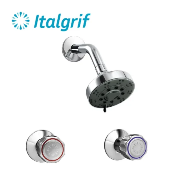 MEZCLADORA DE DUCHA 2 LLAVES CON SALIDA TECNO - ITALGRIF