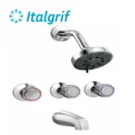 MEZCLADORA DE DUCHA – TINA 3 LLAVES CON SALIDA TECNO - ITALGRIF