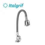 LLAVE PARA LAVADERO CON PICO FLEXIBLE GRIS AL MUEBLE - ITALGRIF