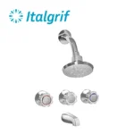 MEZCLADORA DE DUCHA-TINA 3 LLAVES CON SALIDA TECNO - ITALGRIF