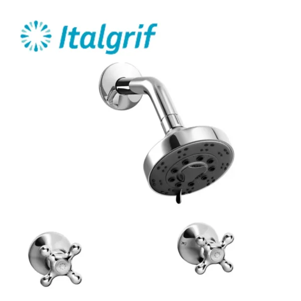 MEZCLADORA DE DUCHA 2 LLAVES CON SALIDA TECNO - ITALGRIF