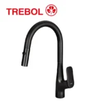 MEZCLADORA MONOCOMANDO DE COCINA PICO EXTRAÍBLE OXFORD NEGRO MATE - TREBOL