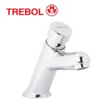 LLAVE DE 1/2” DE LAVATORIO TEMPORIZADA PICO CORTO - TREBOL