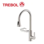 LAVD MEZ MONOC CON PICO EXTRAIBLE+CANAST GIRATORIA INOX - TREBOL