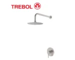 DUCHA MEZ MONOC CON CABEZA DE DUCHA 20CM EN ACERO INOX + BRAZO DE 30CM INOX