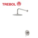 DUCHA MEZ MONOC CON CABEZA DE DUCHA 20CM EN ACERO INOX + BRAZO DE 30CM INOX