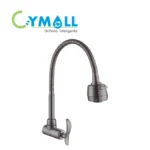 LLAVE DE LAVADERO A LA PARED CON PICO FLEXIBLE INOX - CYMOLL