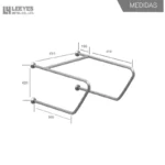 AGARRADERA PARED A.INOX. P/WC - LEEYES - Imagen 2