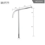 AGARRADERA PARED/PISO A.INOX - LEEYES - Imagen 2