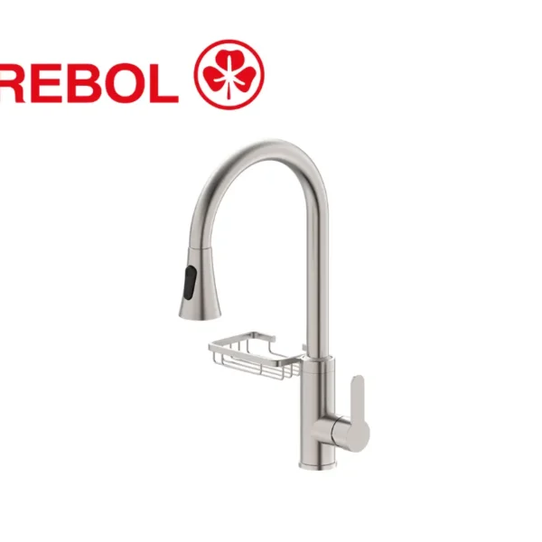 LAVD MEZ MONOC CON PICO EXTRAIBLE+CANAST GIRATORIA INOX - TREBOL