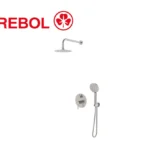 DUCHA MEZ MONOC CON CABEZA DE DUCHA 20CM EN ACERO INOX + BRAZO DE 30CM INOX + DUCHA TELEFONO INOX