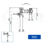 FLUXÓMETRO DE INODORO INDIRECTO - CYMOLL - Imagen 2