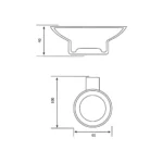 PORTA JABONERA BELLINI GOLD - VAINSA - Imagen 2