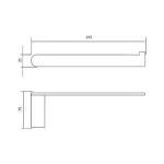 PAPELERA RECTANGULAR BELLINI GOLD - VAINSA - Imagen 3