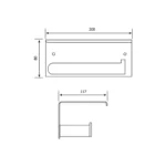 PAPELERA CON REPISA BELLINI GOLD - VAINSA - Imagen 2