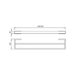 TOALLERO CON DOBLE BARRA - NEGRONI - Imagen 2