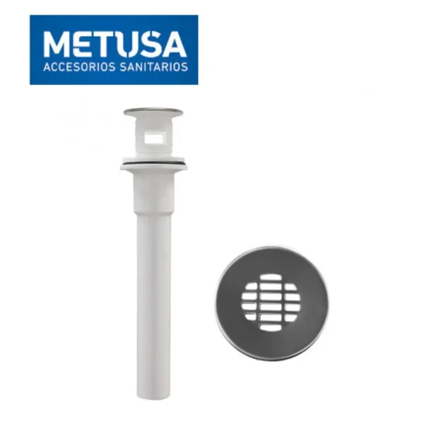 DESAGÜE CON REJILLA DE ACERO INOXIDABLE DE 1 1/4" X 10" - METUSA