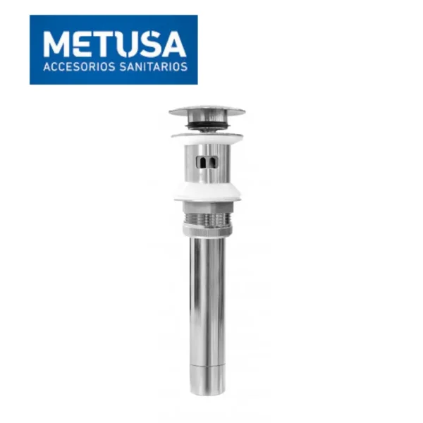 DESAGÜE PUSH 1 1/4" X 10" CON REBOSE - METUSA