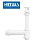 TRAMPA BOTELLA CON DESAGÜE 1 1/4" X 9" REJILLA PLÁSTICA - METUSA