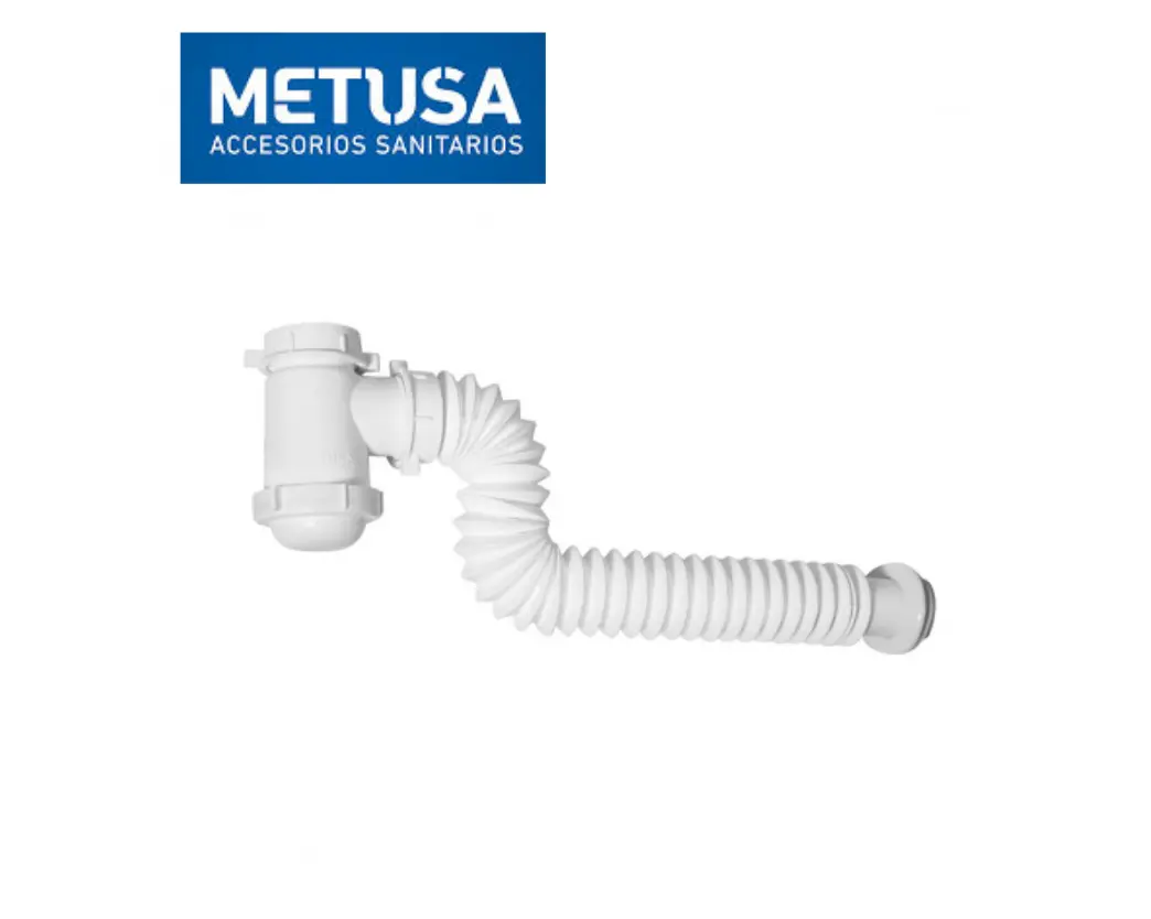 Copia de Copia de VAINSA_IMAGENES DE LA WEB - 2026-03-31T223257.920 TRAMPA FLEX BOTELLA 1 1/2" - 1 1/4" + CONECTOR SOLUCIÓN - METUSA - Imagen 1
