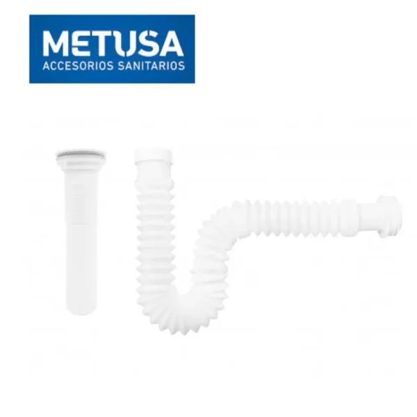TRAMPA FLEX CON DESAGÜE DE 1 1/2" X 8" - METUSA