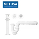 TRAMPA “P” FLEX CON DESAGÜE DE 1 1/4" X 9" - METUSA