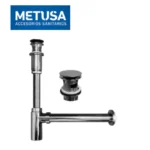 TRAMPA MINIMALISTA CROMADA CON DESAGÜE PUSH - METUSA