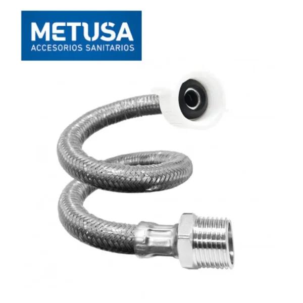 TUBO DE ABASTO ULTRAFLEX® GRIS PARA LAVATORIO Y LAVADERO 1/2” X 7/8” X 40 CM M-H - METUSA