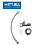 KIT PARA INODORO TUBO DE ABASTO, LLAVE ANGULAR Y CINTA TEFLÓN - METUSA