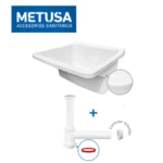 LAVARROPA HÉRCULES GRANITO CON KIT DESAGÜE 1 1/2" Y TRAMPA BOTELLA - METUSA