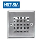 SUMIDERO CUADRADO DE ACERO INOXIDABLE 4" - METUSA